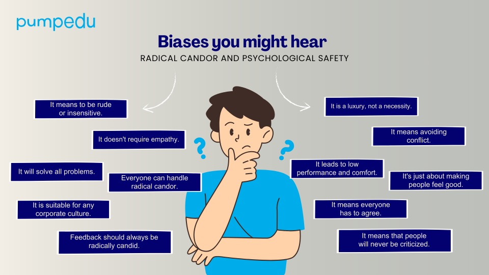 Radical candor and psychological safety - Biases