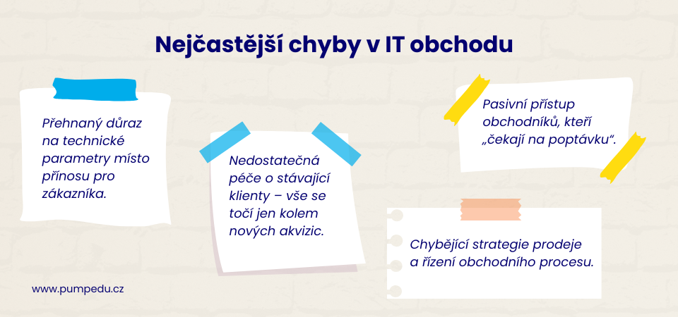 Nejčastější chyby v IT obchodě - Zlepšete své obchodní dovednosti